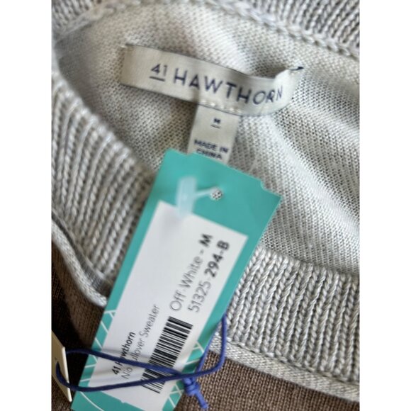 NWT 41 Hawthorn Stitchfix Nio Pullover Sweater Womens Size M Soft Off-white - Picture 8 of 10
